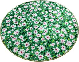Vonios grindų kilimėlis Foutastic Cladant 359CHL4886, balta sp./geltona sp./žalia sp., 140 cm x 140 cm, Ø 140 cm