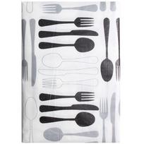 Staltiesė stačiakampė Splendid FORK, balta sp./juoda sp., 150 x 180 cm