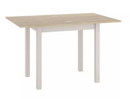 Stalas išskleidžiamas Flip, balta sp./rusva sp., 80 - 160 cm x 80 cm x 78 cm