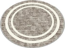 Vonios grindų kilimėlis Foutastic Formica Circle 359CHL4715, balta sp./rusva sp., 120 cm x 120 cm, Ø 120 cm