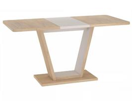 Stalas išskleidžiamas Nigel, balta sp./rusva sp., 120 - 160 cm x 80 cm x 76 cm