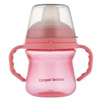 Puodelis su snapeliu Canpol Babies Spout FirstCup 56/614, 150 ml, 6+ mėn., plastikas/silikonas, rožinė sp.