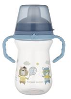 Puodelis su snapeliu Canpol Babies Bonjour Paris Spout FirstCup, 250 ml, 6+ mėn., plastikas/silikonas, mėlyna sp.