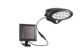 Prožektorius su saulės baterija, tvirtinamas prie sienos Domoletti ESL-156, 0.6 W, 10 - 100 lm, 8000 °K, IP44, juoda sp.
