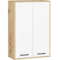 Pakabinama vonios spintelė Akord Fin H934, balta sp./artisan oak, 30.5 cm x 64.2 cm x 93.6 cm