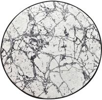 Vonios grindų kilimėlis Foutastic Marble 359CHL4272, balta sp./juoda sp., 100 cm x 100 cm, Ø 100 cm