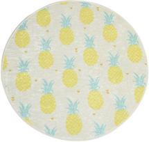 Vonios grindų kilimėlis Foutastic Ananas 359CHL1238, įvairių spalvų, 100 cm x 100 cm, Ø 100 cm
