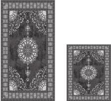 Vonios kilimėlių rinkinys Foutastic 510615, pilka sp., 150 cm x 60 cm