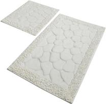Vonios kilimėlių rinkinys Foutastic Stone 359CHL1563, dramblio kaulo sp., 100 cm x 60 cm