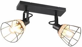 Šviestuvas lubų ir sienų Trio Jerome R86232032, E27, 2 x 10 W, juoda sp.