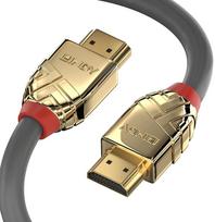 Kabelis Lindy Ultra High Speed 37601 HDMI A male, HDMI A male, 1 m, aukso sp./pilka sp.