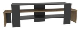TV staliukas Kalune Design Lenora, ąžuolo sp./juoda sp., 35 cm x 150 cm x 45 cm