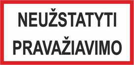 Lipdukas neužstatyti pravažiavimo 170x100mm