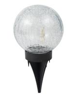 Įsmeigiamas šviestuvas su saulės baterija Domoletti Cracle, 1.2W, IP44, juoda sp./skaidri sp.