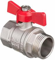 Ventilis Invena ZK-04-020-L, rutulinis, vandentiekiui, radiatoriams, 3/4 colio - išorinis sriegis, 3/4 colio - vidinis sriegis