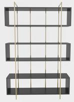 Pastatoma lentyna Kalune Design Bruti 875ZNA4509, antracito sp./aukso sp., 180 cm x 29.6 cm x 120 cm