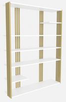 Pastatoma lentyna Kalune Design Jenny 875ZNA4519, aukso sp./balta sp., 160 cm x 29.6 cm x 120 cm