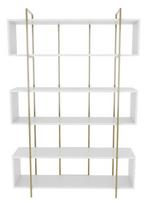 Pastatoma lentyna Kalune Design Bruti 875ZNA4510, aukso sp./balta sp., 180 cm x 29.6 cm x 120 cm