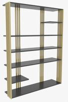 Pastatoma lentyna Kalune Design Jenny 875ZNA4522, antracito sp./aukso sp., 160 cm x 29.6 cm x 120 cm