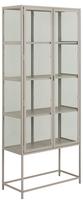 Vitrina Seaford H000024099, skaidri sp./pilka sp., 77 cm x 35 cm x 185.6 cm