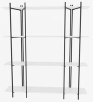 Pastatoma lentyna Kalune Design Moss 875ZNA4547, balta sp./juoda sp., 180 cm x 160 cm x 29.6 cm
