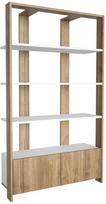 Pastatoma lentyna Kalune Design Elena 875ZNA4614, balta sp./riešuto sp., 160 cm x 93.6 cm x 31.5 cm