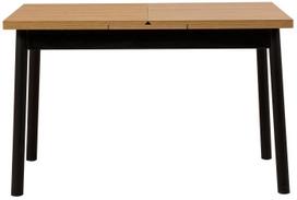 Stalas išskleidžiamas Kalune Design Oliver Open, ruda sp./juoda sp., 120 - 155 cm x 75 cm x 75 cm