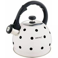 Arbatinukas su švilpuku King Hoff KH-1050, 2 l, balta sp./juoda sp.