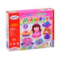 Magnetų gamybos rinkinys Color Day Mould & Paint Princess, rožinė sp./violetinė sp.