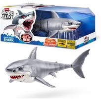 Žaislinis gyvūnas ryklys Zuru Robo Alive Great White, pilka sp.