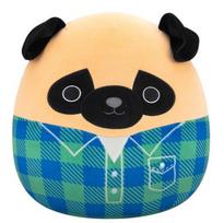 Pliušinis žaislas šuo Squishmallows Prince Pug, mėlyna sp./ruda sp., 30 cm