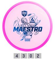 Diskgolfo diskas Discmania Midrange Driver Maestro Active Premium, 21 cm x 21 cm, mėlyna sp./rožinė sp.