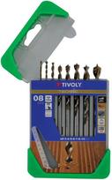 Grąžtų komplektas Tivoly Wood Drill Bit, medienai, hss, tiesus, 2 mm
