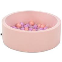 Baseinas su kamuoliukais Kalune Design Bubble Pops, ⌀ 7 cm, skaidri sp./rožinė sp.