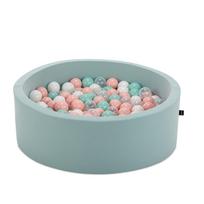 Baseinas su kamuoliukais Kalune Design Bubble Pops, ⌀ 85 cm, 200 vnt, balta sp. mėtinė (mint) sp.