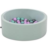 Baseinas su kamuoliukais Kalune Design Bubble Pops, ⌀ 7 cm, mėtinė (mint) sp. pilka sp.