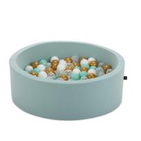Baseinas su kamuoliukais Kalune Design Bubble Pops, ⌀ 85 cm, 200 vnt, aukso sp. balta sp.