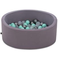 Baseinas su kamuoliukais Kalune Design Bubble Pops, ⌀ 7 cm, mėtinė (mint) sp. pilka sp.