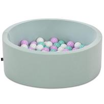 Baseinas su kamuoliukais Kalune Design Bubble Pops, ⌀ 7 cm, balta sp. mėtinė (mint) sp.