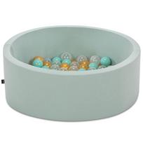 Baseinas su kamuoliukais Kalune Design Bubble Pops, ⌀ 7 cm, aukso sp. mėtinė (mint) sp.