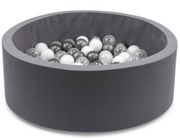 Baseinas su kamuoliukais Kalune Design Bubble Pops, ⌀ 85 cm, 150 vnt, skaidri sp./balta sp.