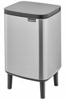 Šiukšliadėžė Brabantia Bo Hi Matt Steel Fingerprint Proof 227189, sidabro sp., 7 l, 40 cm x 24.2 cm