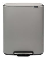 Šiukšliadėžė Brabantia Bo Mineral Concrete Grey 211348, pilka sp., 60 l, 65.2 cm x 54.1 cm