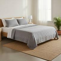 Lovatiesė Domoletti Washed, šviesiai pilka sp., 220 cm x 220 cm