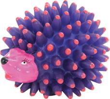 Žaislas šuniui, tąsymui Zolux Vynil Hedgehog Asorted 480790, 9 cm, Ø 9 cm, oranžinė sp./violetinė sp./(spalva/dizainas parenkami atsitiktine tvarka)