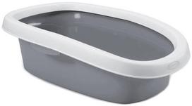 Kačių tualetas su rėmu Zolux Sprint 10 590105GPI, balta sp./pilka sp., uždaras, 43 cm x 31 cm x 14 cm