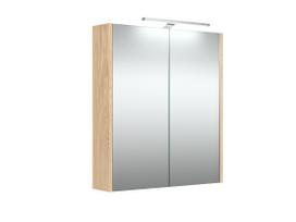 Pakabinama vonios spintelė su veidrodžiu RB Bathroom Pure, rusva sp., 12 cm x 58.2 cm x 65 cm
