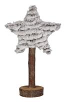 Dekoracija, "žvaigždė" Splendid, ruda sp./pilka sp., 17 cm x 6 cm x 31 cm