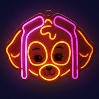 Dekoracija "Šuo"/"Paw Patrol" Forever Light Skye OW-130546 su LED apšvietimu, 44 cm, 47 cm, geltona sp./rožinė sp.