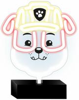 Dekoracija "Šuo"/"Paw Patrol" Forever Light Rubble OW-120446 su LED apšvietimu, 25 cm, balta sp./raudona sp./geltona sp.